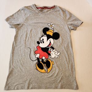 Disney Minnie Mouse Graphic Short Sleeve Gray T-Shirt XL